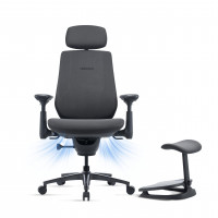 LiberNovo Maxis Airflow Silla de Oficina Ergonómica Grande y Alta, Grafito 52cm