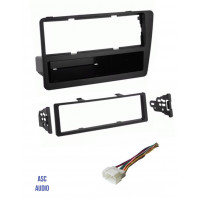 ASC Audio Kit de instalación de tablero estéreo para automóvil y arnés de cables para instalar una radio DIN única del mercado de accesorios para Honda Civic SI 2002 2003 2004 2005 (solo modelo SI)