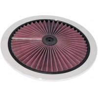 Filtro superior K&N X-Stream: alto rendimiento, premium, lavable, filtro de motor de repuesto: altura del filtro: 1 pulgada, forma: tapa redonda, 66-1401XP