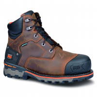 Timberland PRO Boondock Bota de trabajo industrial impermeable con punta de seguridad compuesta de 6 pulgadas, marrón, 9 de ancho