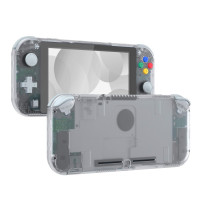 eXtremeRate Carcasa de Repuesto Transparente para Nintendo Switch Lite, Carcasa de Controlador de Mano NSL con Protector de Pantalla, Funda Personalizada para Nintendo Switch Lite