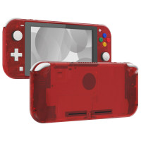 eXtremeRate Carcasa de Repuesto para Nintendo Switch Lite, Carcasa de Controlador de Mano NSL con Protector de Pantalla, Funda Personalizada para Nintendo Switch Lite, Color Rojo Claro