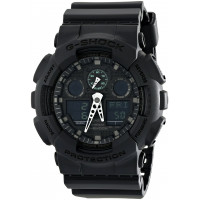 Casio G-Shock Military Black GA100MB-1A Muñeca Ana-Digi de 3 ojos