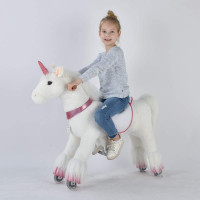 UFREE Paseo en Unicornio, Unicornio de Juguete, Unicornio Montando, Animal de Peluche, Unicornio Rosa para niños, Edades 4-9