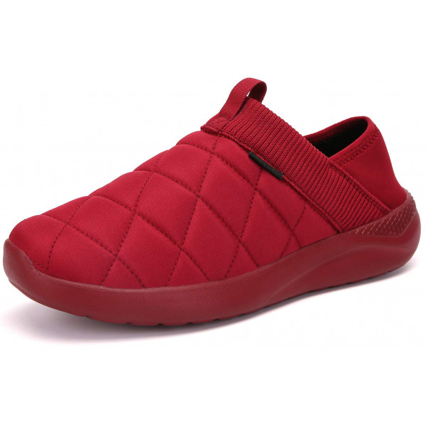 KUBUA Pantuflas para Hombre y Mujer - Cómodos Zapatos de Casa sin Cordones Rojo