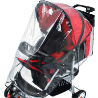 Protector contra la lluvia y el viento, cubierta transparente para cochecito de bebé, cubierta Universal para cochecito de viaje, sin ventana, transparente2