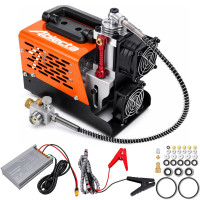 Ablecta 2026 ENW PCP Compresor de aire 4500 PSI, bomba portátil sin aceite de 10.5 lb con llenado rápido de 15 minutos, doble potencia 12 V CC y 110 V/220 V CA para pistolas de aire comprimido Paintball