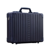 Maletín premium para computadora portátil de 17 pulgadas, totalmente de aluminio, liviano, para hombres, estuche rígido a prueba de golpes con dos cerraduras de llave TSA, estuche de transporte de metal para viajes, almacenamiento y equipo de negocios (za