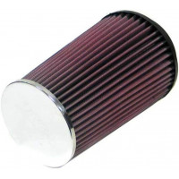 Filtro de aire con abrazadera universal de por vida original de alto flujo K&N: alto rendimiento, premium, lavable: diámetro de brida: 4 pulgadas, altura del filtro: 8 pulgadas, longitud de brida: 0.625 pulgadas, forma: redondo cónico, RC-4580