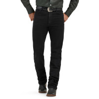 Wranglermens13mwz Vaqueros con corte vaquero y ajuste original, color negro sombra