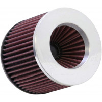 Filtro de aire universal cónico inverso original de alto flujo de por vida de K&N: rendimiento, premium: diámetro de brida: 3 pulgadas, altura del filtro: 5 pulgadas, longitud de brida: 1,75 pulgadas, forma: redondo inverso cónico, RR-3003
