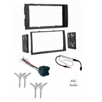 ASC Audio Kit de tablero estéreo para automóvil, mazo de cables, adaptador de antena y herramienta de extracción de radio para instalar una radio de doble DIN para 2004 2005 2006 2007 2008 2009 2010 VW Volkswagen Touareg Touareg 2