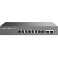 Grandstream GWN7721P | Conmutador PoE administrado Lite de capa 2 Gigabit Ethernet de 10 puertos | Montaje en escritorio/pared | Diseño metálico