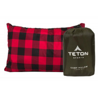 Almohada para campamento deportivo TETON; Ideal para viajar, acampar y hacer mochileros; Lavable, Negro