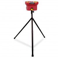 Máquina lanzadora de trituradora deportiva con calentador: lanzamientos de bolas rápidas y curvas | Preciso, ajustable, compacto y de alto rendimiento | Incluye 1 docena de mini pelotas blancas, ideales para entrenamiento de béisbol y sóftbol.