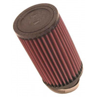 Filtro de aire con abrazadera universal original de por vida de alto flujo K&N: alto rendimiento, premium, lavable: diámetro de brida: 2,25 pulgadas, altura del filtro: 6 pulgadas, longitud de brida: 1 pulgada, forma: redonda, RU-1720