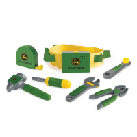 John Deere Deluxe Talking Toolbelt - Juego de herramientas para niños de 7 piezas - Juguetes de construcción interactivos - Juego de herramientas interactivas para niños pequeños - Verde - 7 unidades - Juguetes preescolares a partir de 2 años