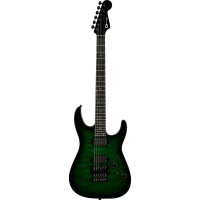 Charvel Pro-Mod Plus Dinky® DK24 HH FR QM EB, Diapasón de ébano, Verde esmeralda camuflado - Guitarra eléctrica