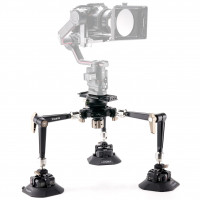 Sistema de montaje articulado para automóvil Tilta Hydra con ventosas | Admite cabezales de trípode de 75 mm y 100 mm | Servicio pesado | Monte vía Manfrotto y Arca | Estable y seguro (ventosas electrónicas)