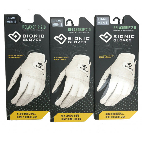 Guantes de golf Bionic RelaxGrip 2.0 de 3 paquetes 2020 * 2x palma negra duradera * envío de 2-3 días *