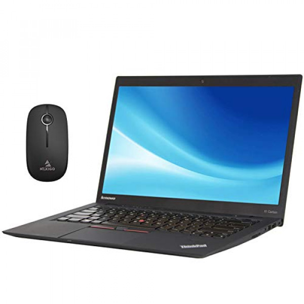 Laptop empresarial Lenovo X1 Carbon de 14 pulgadas | Intel Core i5-3427U hasta 2.8GHz | 8GB DDR3L RAM | SSD de 256 GB | WiFi | HDMI | Paquete de mouse inalámbrico Windows 10 Pro + NexiGo (renovado)