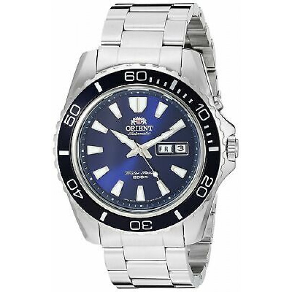 Orient Reloj de buceo automático japonés Mako XL de acero inoxidable para hombre FEM75002DW