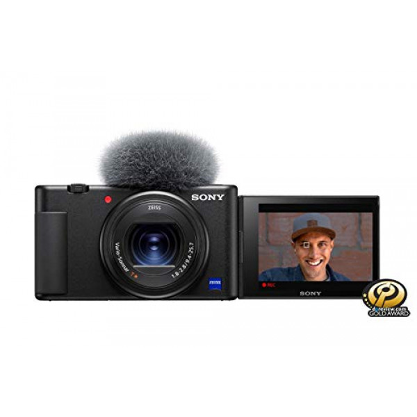 Cámara Sony ZV-1 para creadores de contenido, vlogging y YouTube con pantalla plegable y micrófono