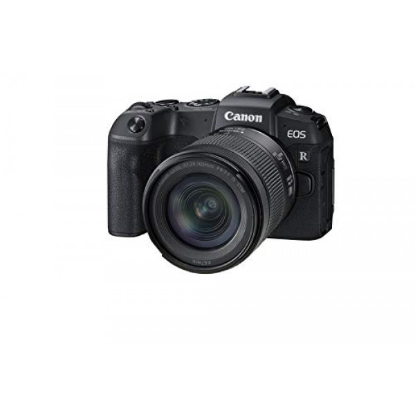 Canon EOS RP Cámara con lentes intercambiables sin espejo de fotograma completo + lente RF24-105 mm F4-7.1 IS STM Kit de lentes: compacto y liviano para viajes y vlogs, negro (3380C132)