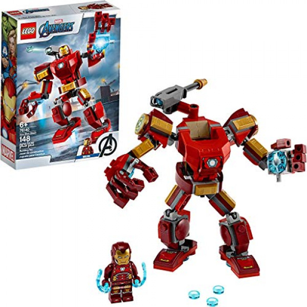 LEGO Marvel Avengers Iron Man Mech 76140 Figura infantil de superhéroe Mech, juguete de construcción con Iron Man Mech y minifigura, nuevo 2020 (148 piezas)
