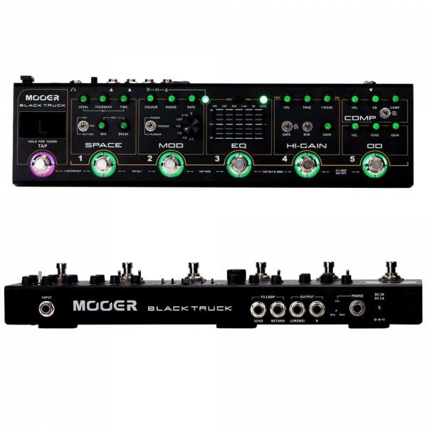 Mooer Black Truck 6 pedales de efectos en 1 Pedal de efectos de guitarra ¡NUEVO! w Estuche de transporte