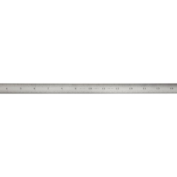 Starrett C331-150 Regla de acero totalmente flexible con graduaciones milimétricas y en pulgadas, 150 mm de largo, 12 mm de ancho, 0,4 mm de espesor