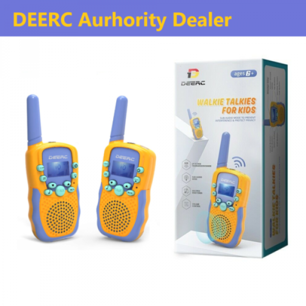 2 X Walkie Talkies de largo alcance con linterna LCD 22 canales de regalo para niños