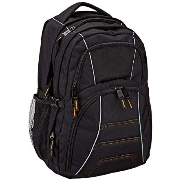 Mochila para computadora portátil AmazonBasics - Se adapta a computadoras portátiles de hasta 17 pulgadas