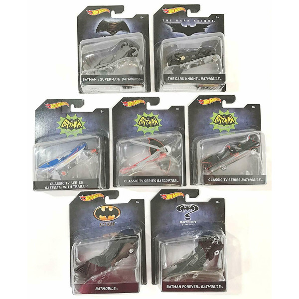 Hot Wheels DC Comics Batman 1:50 escala vehículos premium 2017 (juego de 7)