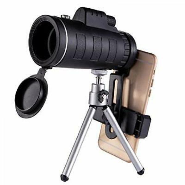 Monocular HD Starscope Teléfono Cámara Zoom Lente Trípode Soporte para teléfono Telescopio