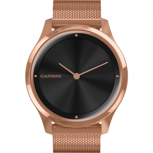 Garmin - vívomove Luxe Hybrid Smartwatch 42 mm de acero inoxidable - Oro rosa con correa de acero inoxidable en oro rosa