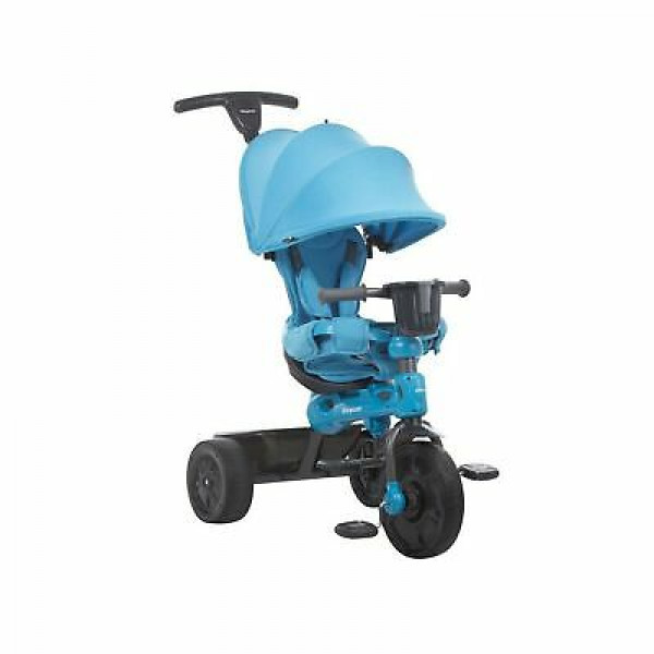 Triciclo para niños Joovy Tricycoo 4.1, triciclo de empuje, triciclo para niños pequeños, azul