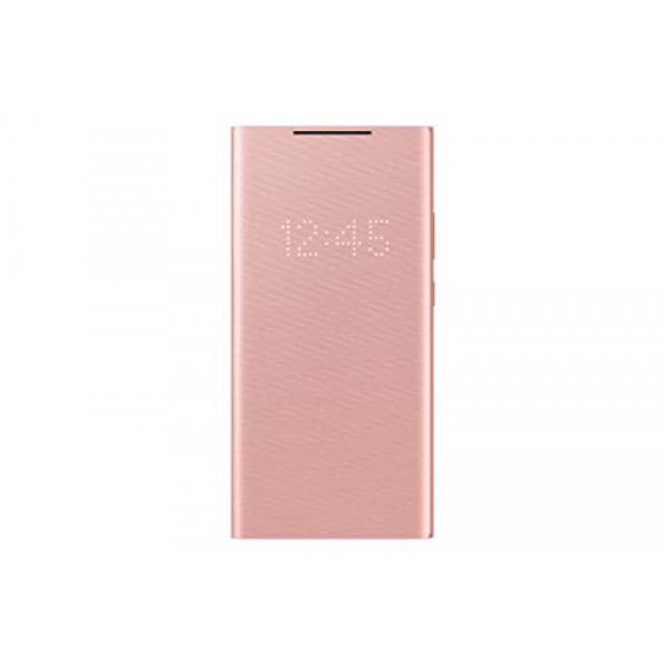 Funda SAMSUNG Galaxy Note20 Ultra 5G, tapa tipo billetera con LED - Marrón (versión para EE. UU.) (EF-NN985PAEGUS)