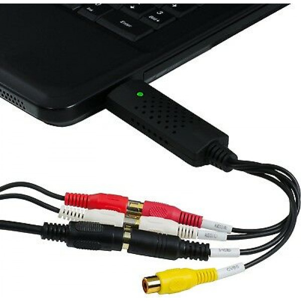 Adaptador Convertidor y Capturador de Video Audio VHS VCR USB 2.0