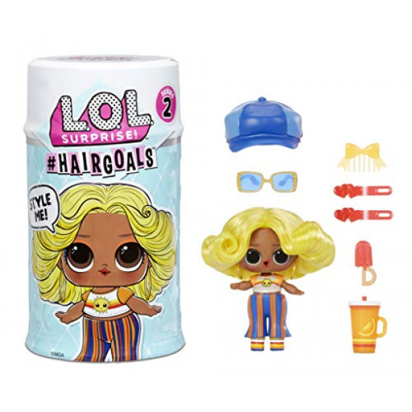 Muñeca LOL Surprise Hairgoals Series 2 con cabello real y 15 sorpresas, accesorios, muñecas sorpresa
