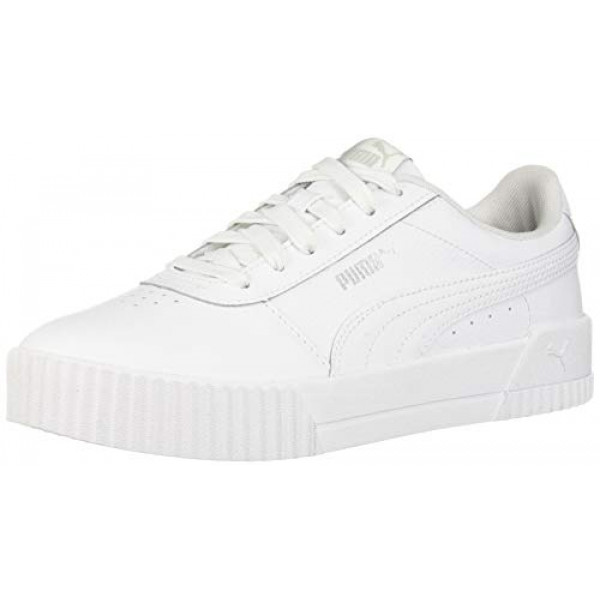 Zapatillas PUMA Carina para mujer, Puma White-Puma White-Puma Silver, 10.5 US
