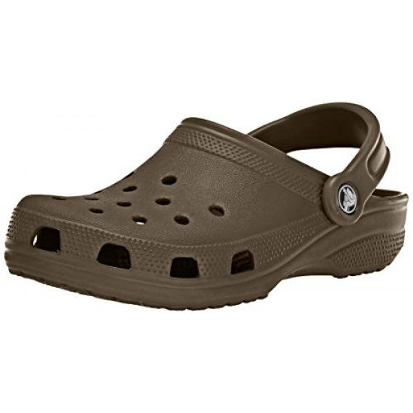 Crocs unisex adulto Classic | Zapatos para el agua Zapatos cómodos sin cordones Zueco, chocolate, 11 mujeres 9 hombres EE. UU.