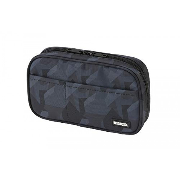 Estuche para bolígrafos con cremallera LIHIT LAB, 7,9 × 2 × 4,7 pulgadas, camuflaje negro (A7551-134)