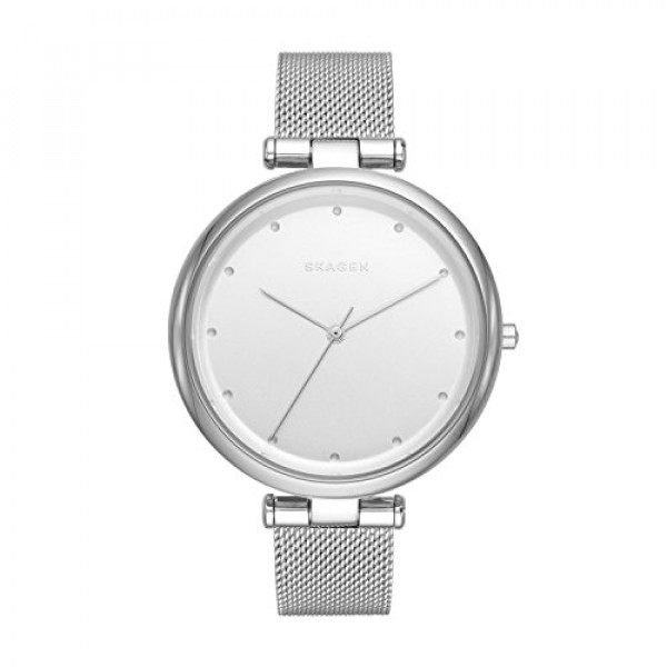 Skagen Reloj analógico de acero inoxidable y malla de acero inoxidable Tanja Quartz para mujer, Color: Plata (Modelo: SKW2485)
