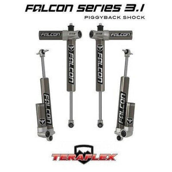 TeraFlex Falcon 3.1 Amortiguadores delanteros y traseros para elevación de 3-4.5 Jeep JK 4 puertas 07-18