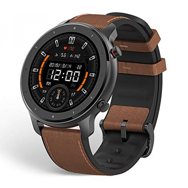 Reloj inteligente Amazfit GTR, pantalla AMOLED de 1,39 pulgadas, monitor de frecuencia cardíaca 24 horas al día, 7 días a la semana, duración de la batería de 24 días, 12 modos deportivos (47 mm, GPS, Bluetooth), aleación de aluminio