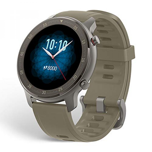 Reloj inteligente Amazfit GTR, pantalla AMOLED de 1,39 pulgadas, monitor de frecuencia cardíaca 24 horas al día, 7 días a la semana, duración de la batería de 24 días, 12 modos deportivos (47 mm, GPS, Bluetooth), titanio