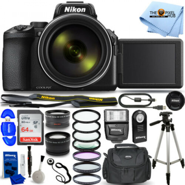 Cámara digital Nikon COOLPIX P950 26532 - Paquete fotográfico definitivo de 64 GB