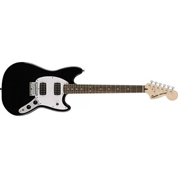 Squier by Fender Bullet Mustang HH Guitarra eléctrica para principiantes de escala corta - Negro