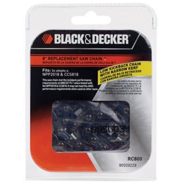 BLACK + DECKER RC800 Cadena de sierra de 8 pulgadas para CCS818 y NPP2018